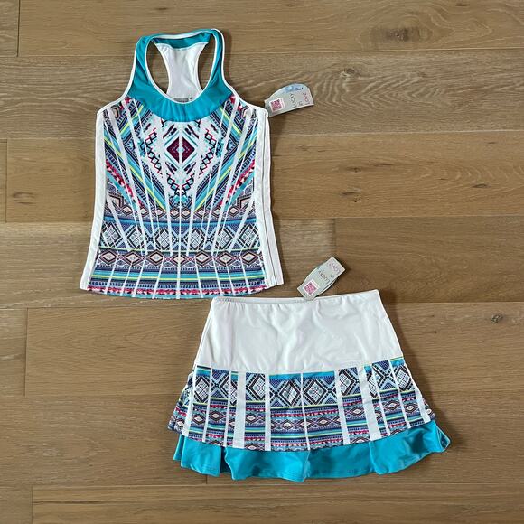 Lucky in Love Dresses & Skirts - Lucky In Love 2 pc Tank & Skirt/Skort Tennis Outfit Small 4/6 NWT